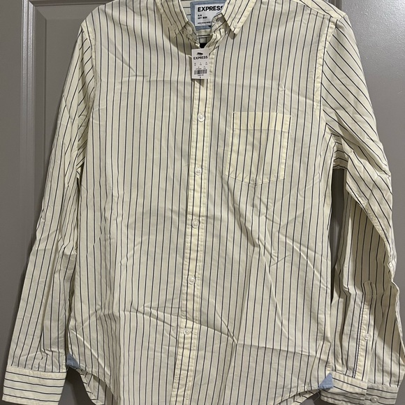 EXPRESS NWT Mens Stripe Shirt Small Slim Fit - Picture 2 of 3